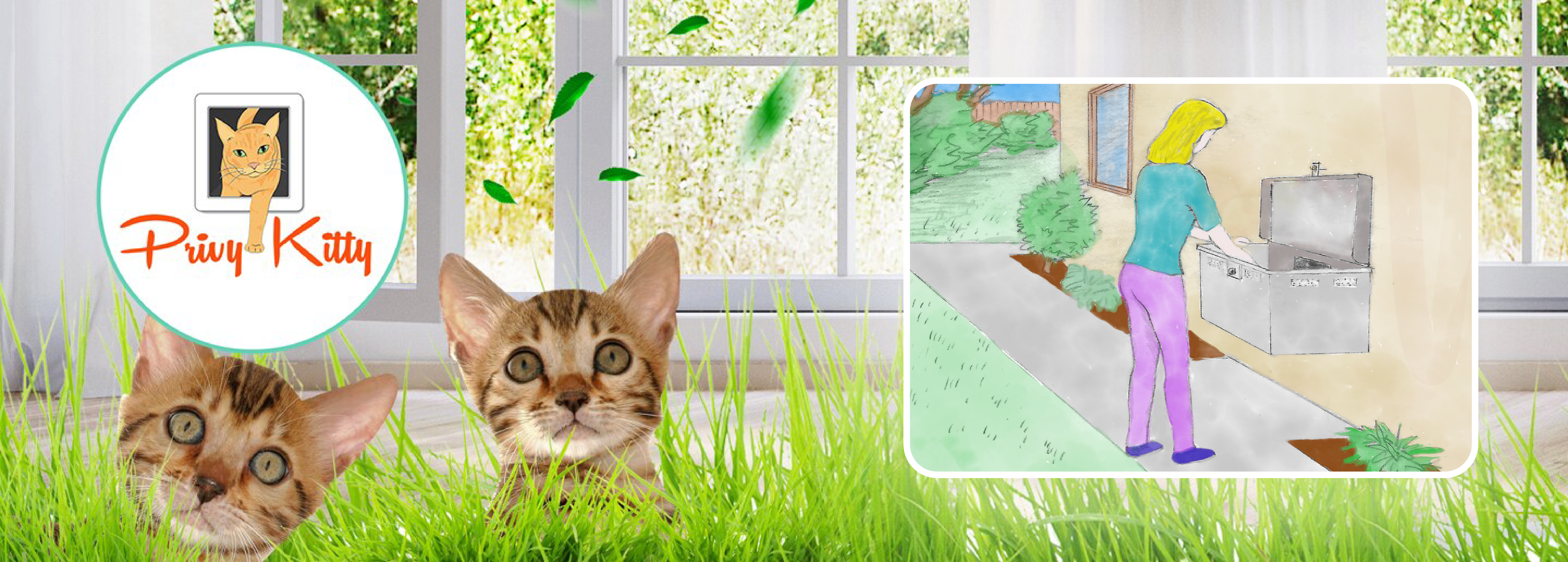 Privy Kitty's Exterior Mounted Litter Station For Indoor Cats